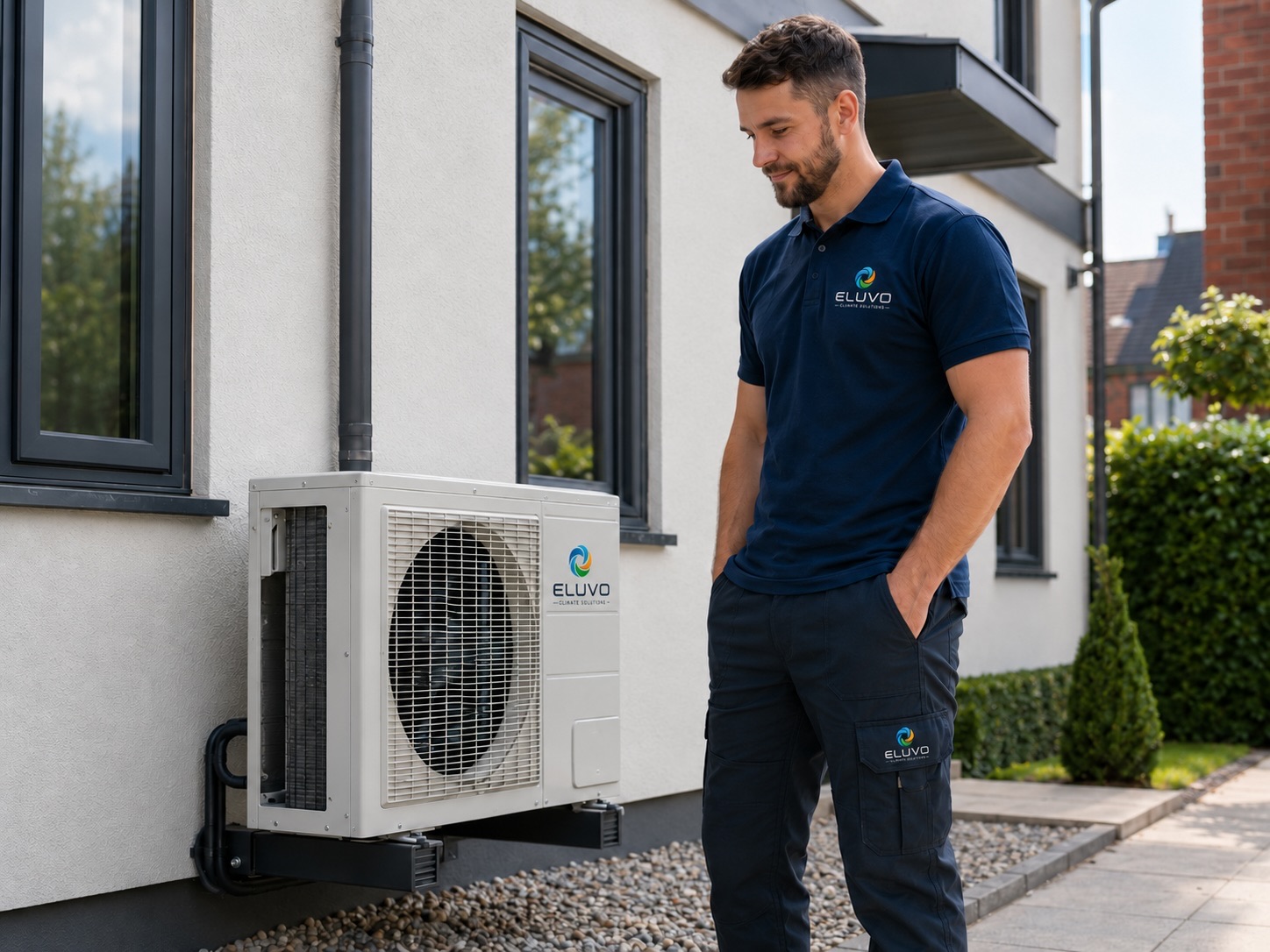 Professional inspection of a residential air conditioning outdoor unit